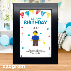 Happy Birthday Lego Minifig Frame