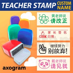 Teacher Name Pre-inked Rect Rubber Stamp (Chinese) 2