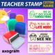 Teacher Name Pre-inked Rect Rubber Stamp 4