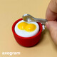 Half Boiled Eggs Keychain