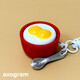 Half Boiled Eggs Keychain