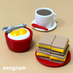 Kaya Toast Set Clicker Keychain