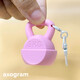 Kettlebell Fidget Clicker Keychain