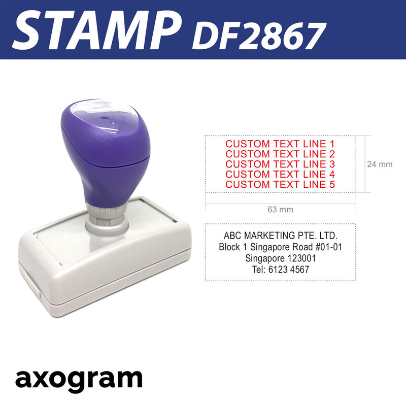 Premium Address / Custom Text Rubber Stamp (DF2867) Singapore