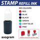 Pre-inked Stamp Ink Refill (for RG and RT stamp series)
