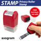 Identity Protection Privacy Roller Rubber Stamp