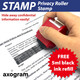 Identity Protection Privacy Roller Rubber Stamp