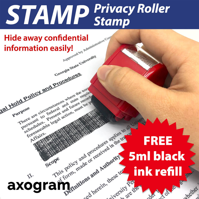 Identity Protection Privacy Roller Rubber Stamp