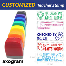 Teacher Name Pre-inked Rect Rubber Stamp