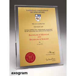 NUS Degree Acrylic Plaque