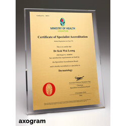 MOH Certificate Acrylic Plaque